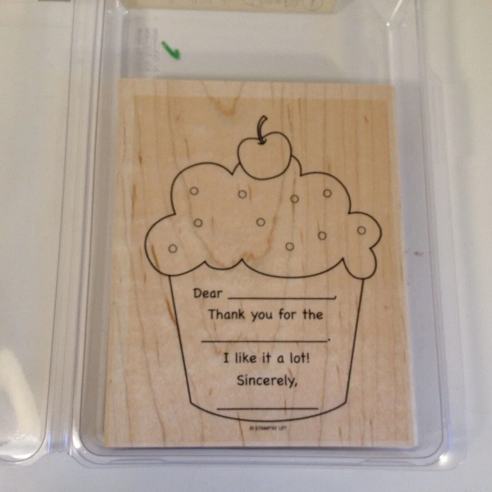 Stampin’ Up!  Simple Birthday Thanks Set of 1 Tag New Open Box #111546 Mounted